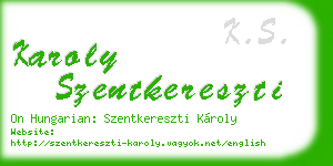 karoly szentkereszti business card