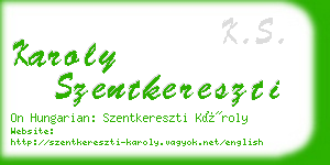 karoly szentkereszti business card